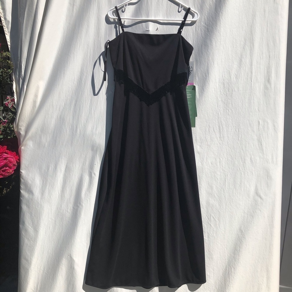 Black Maxi evening dress with black bids 8 P. - Picture 5 of 11